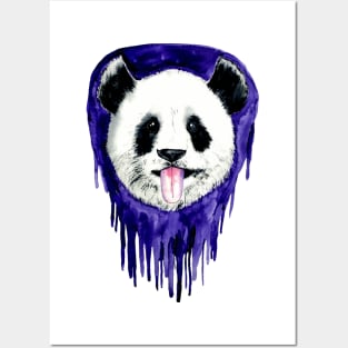 panda bear watercolor art Posters and Art